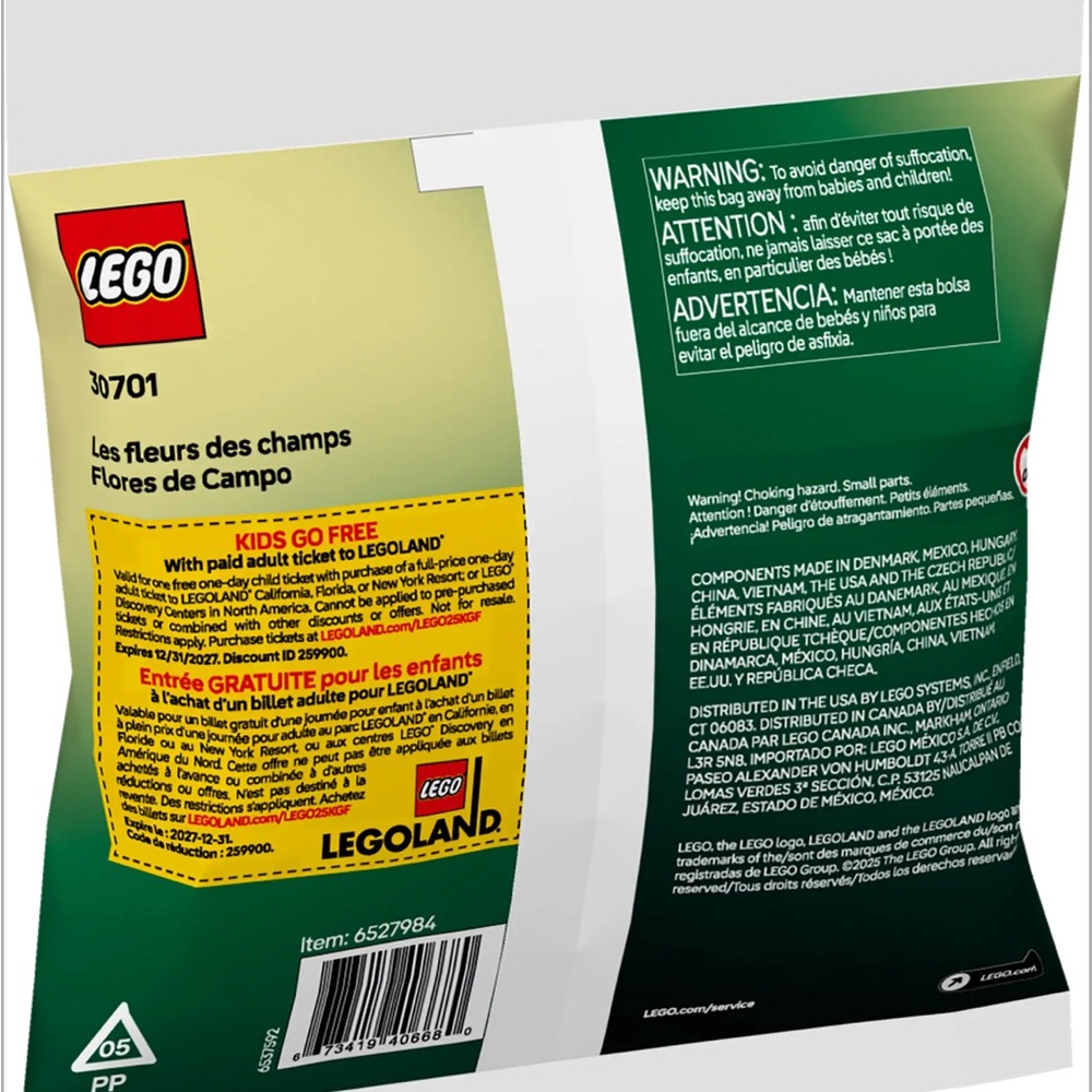 LEGO® Botanicals Field Flowers (30701) NEW in Sealed Bag - Picture 3 of 3
